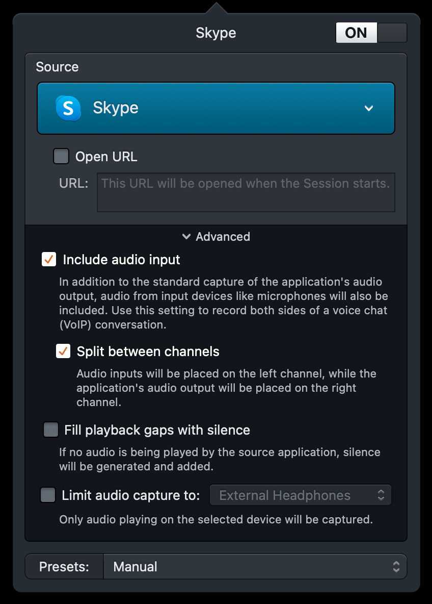 在Mac上录制来自Skype、FaceTime和其他VoIP应用的通话(图3) Hpow在语音聊天录制图示