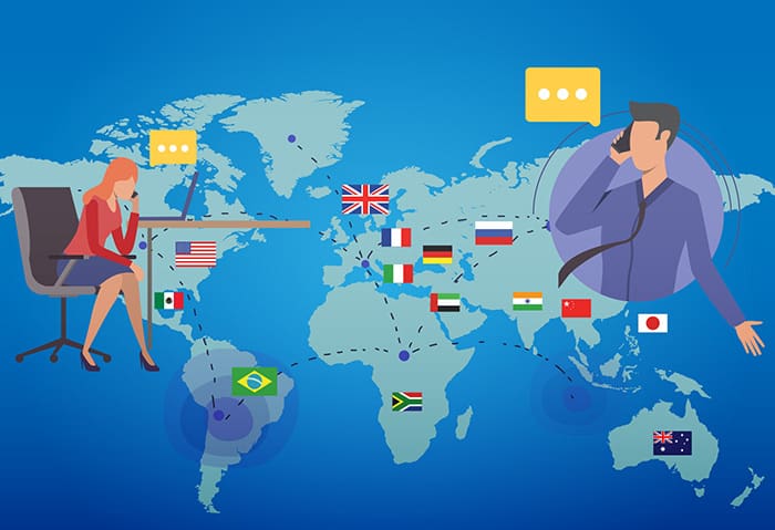 国际电话和电话推销