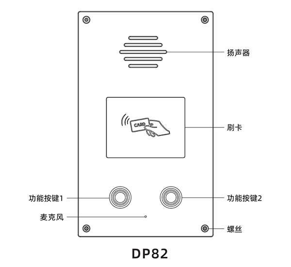 DP82双按键门禁