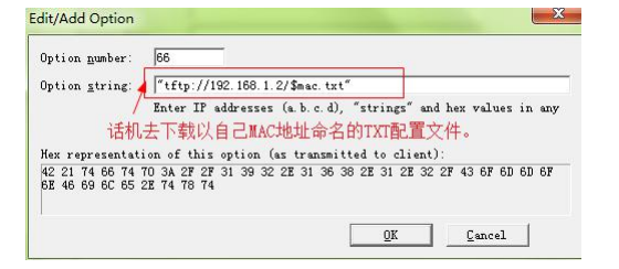 添加DHCPoption 添加DHCPoption