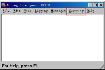 使用FTP软件点击 Security