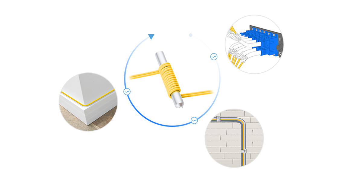 Bend insensitive fiber patch cord application.png 弯曲不敏感光纤跳线应用