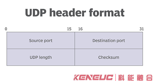 四个UDP标头字段的组合：源端口、目标端口、UDP长度和校验和