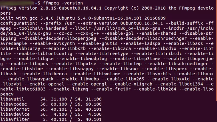 确保已安装 FFmpeg。