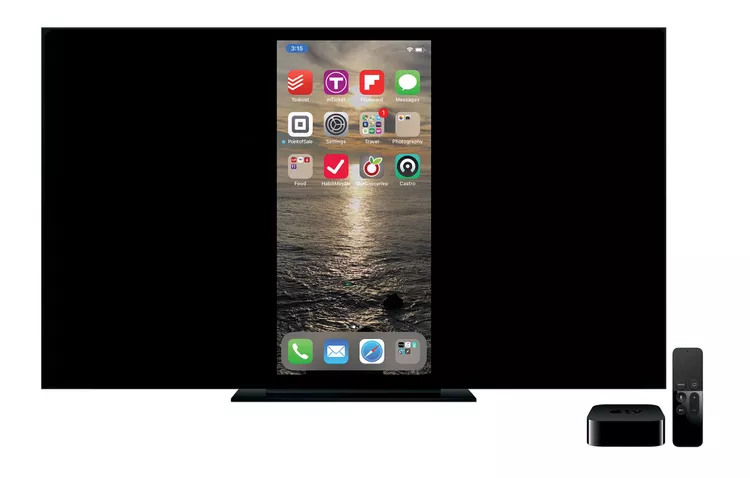 使用AirPlay镜像在HDTV上显示iPhone屏幕