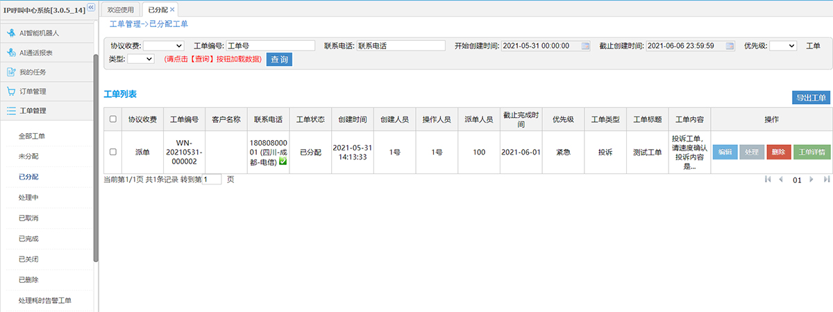12308热线客服电话(图2) 工单流转