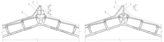避雷带及引下线在屋脊上安装